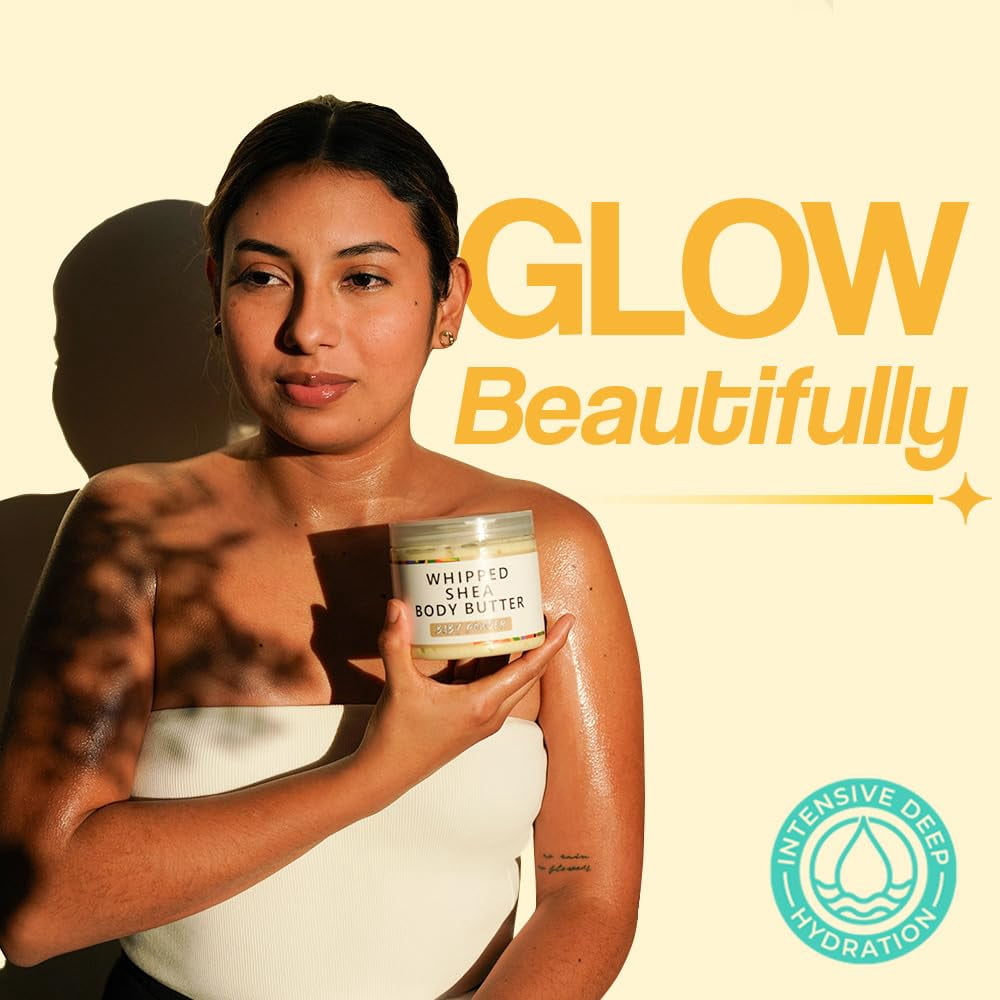 AKWAABA Whipped Shea Body Butter (Baby Powder) | Net Wt 12 oz | Whipped Shea Butter Blend | Moisturizing Care | For Skin | 340 g