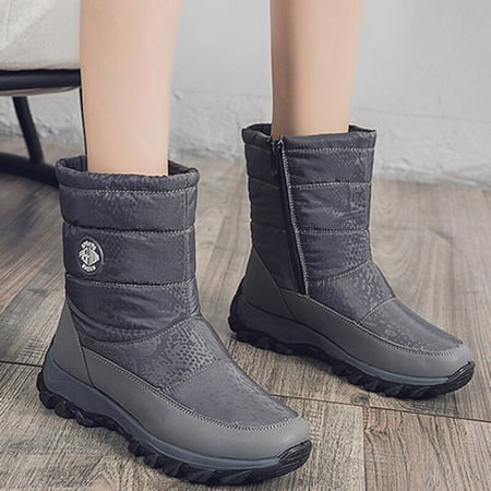 

Snow Boots Women Chunky Women Shoes zipper Platform Ladies Shoes Fashion Ankle Boots Waterproof Punk Botas Mujer Winter Shoes