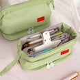 thumbnail image 2 of Under $1 Pencil Case, Large Capacity Nylon Spandex Stationery Bag, Simple Multi-Layer Makeup Pouch for College Office by PALIFEUR, 2 of 7