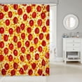 thumbnail image 2 of Prosciutto Pizza Bath Curtain Pizza Shower Curtain Realistic Pizza Bathroom Shower Curtain Set Kids Toddler 3D Food Themed Kids Bathroom Accessories 72"x72", 2 of 6