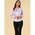 thumbnail image 3 of Unique Bargains Blouse à Manches Longues à Pois Irréguliers pour Femmes, 3 of 6