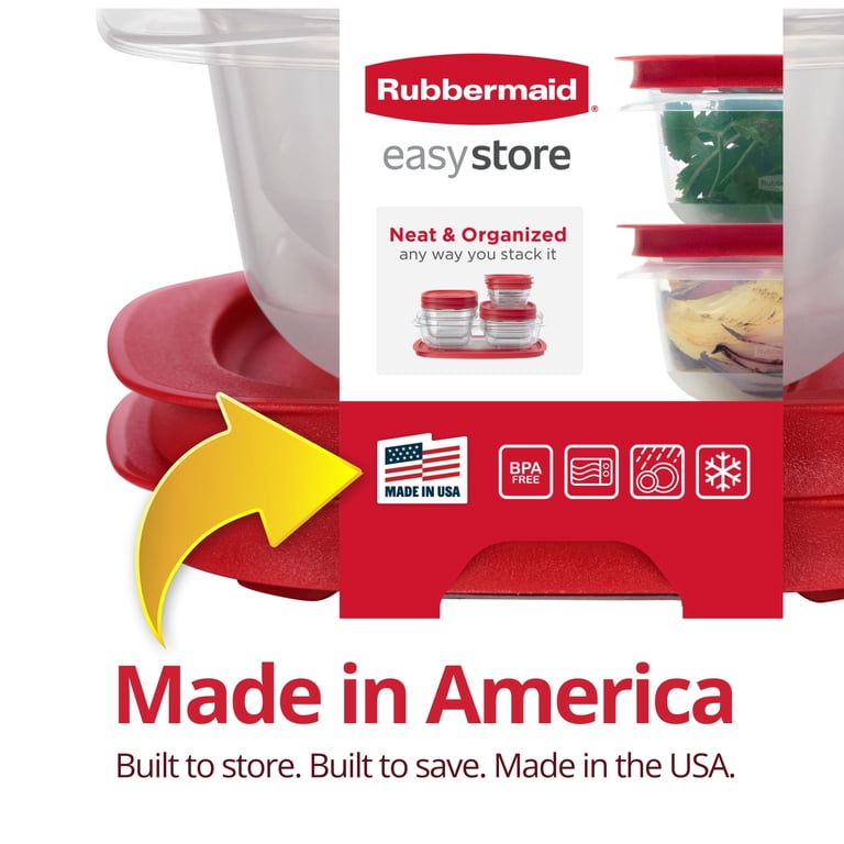 Rubbermaid 0.77-Cup EasyStore Rectangle Containers, 2 Pack, Food