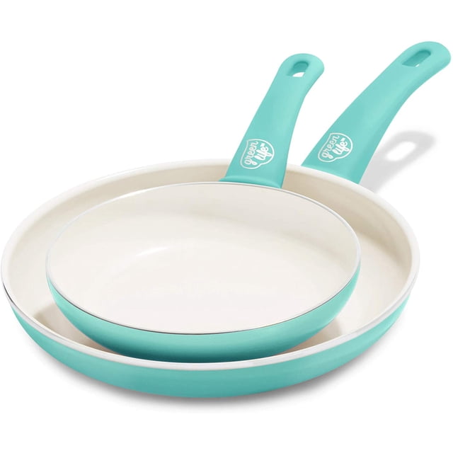 Juego de sartenes y sartenes GreenLife Soft Grip Healthy Ceramic