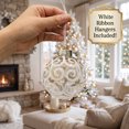 thumbnail image 4 of Sleetly White Swirl Christmas Ball Ornaments – 3.15” Shatterproof Decorations for Holiday Xmas Tree Decor, 12-Pack, 4 of 9