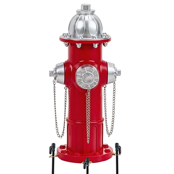 Dog Fire Hydrant Pee Post, Prefdo Dog Pee Post Training Statue, Resin Fire Hydrant Statue for Dogs to Peed on, Backyard Lawn Deco