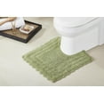 thumbnail image 5 of Better Trends 2 Piece Bathroom Rugs Set 100% Cotton, Soft Tufted Bath Mat, Water Absorbent & Reversible Bath Rug (Sage) Lilly Crochet Collection, 5 of 7