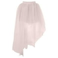 thumbnail image 4 of GZWYHT Skirts for Women,Maxi Skirt Women's Solid Color Swallowtail Irregular Mesh Short Front And Long Back Tutu Skirt Long Skirts,Summer Skirts,Pink Dress,Flowy Skirt One Size, 4 of 5