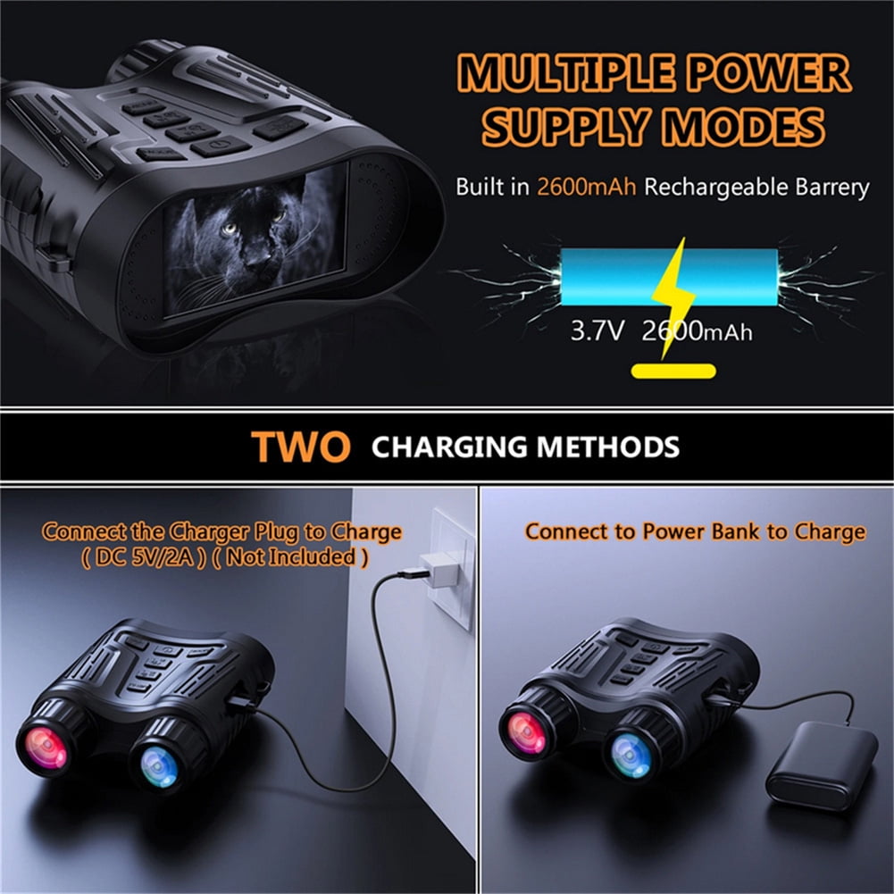 Night Vision Goggles 4K Night Vision Binoculars with 32GB Memory Card,8X Digital Zoom,3.2'' HD Screen for Camping Farm & Security