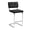 Black - Chrome Finish, variant on Zesthouse Modern Cantilever Counter Stools Set of 2, 26" Upholstered Boho Barstools with Padded Back & Matt Black Legs, Vintage Faux Leather Counter Height Chairs for Kitchen, Black