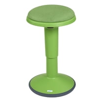 ECR4Kids Sitwell Wobble Stool with Cushion, Adjustable Height, Active Seating, Grassy Green