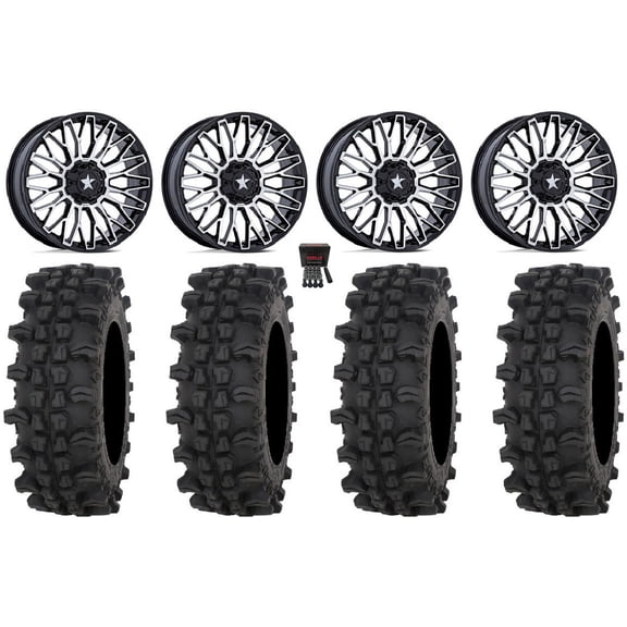 MSA Clubber 14" Wheels Machined 28" ACP Tires Kawasaki Teryx Mule
