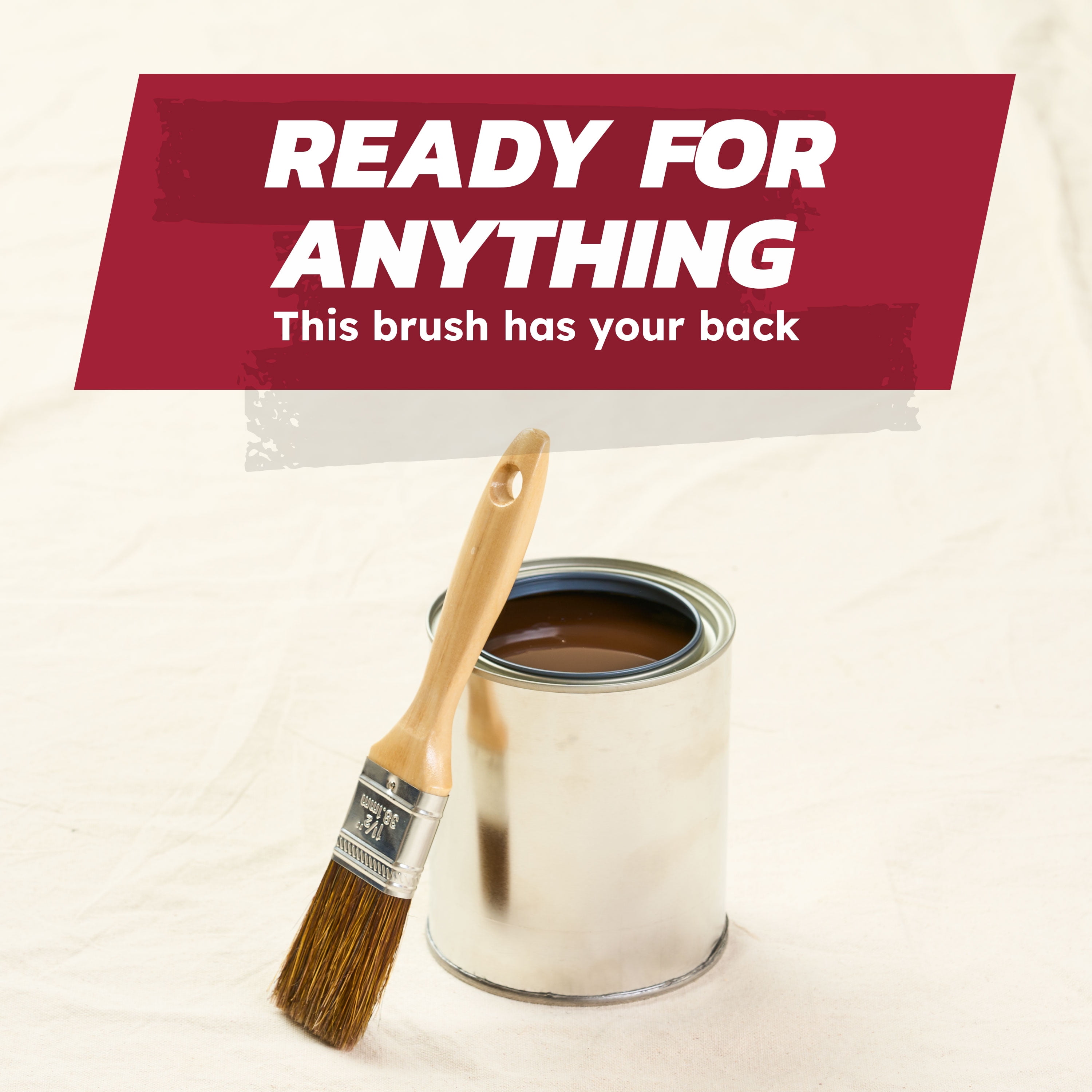 (2 pack) Linzer 1.5" Polyurethane Finishes Flat Paint Brush; Ultra-Smooth Finish