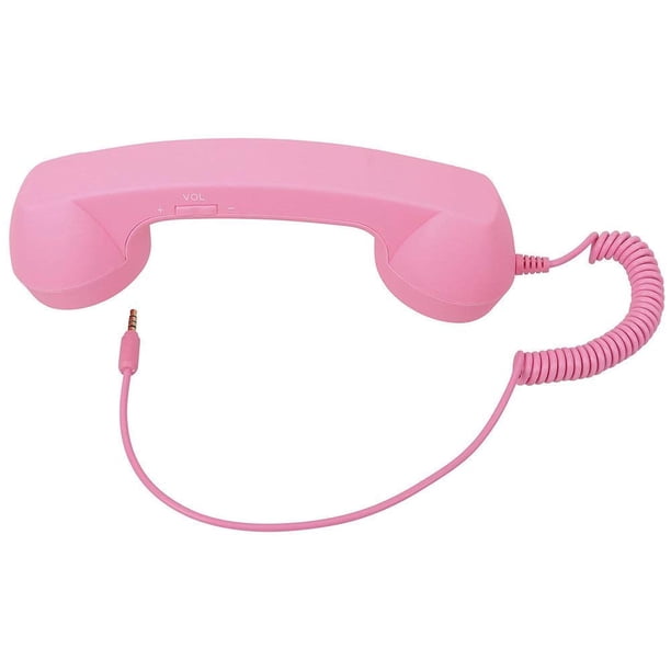 Retro Telefonhörer Lautsprecher Handset Mikrofon Hörer Auriculares para Smartphones y Handys Tablet PC, Retro Verdrahtete Telefonhörer Anti-Radiation, Telefon Handset Empfänger 3,5 mm