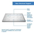 thumbnail image 3 of DreamLine SlimLine 34 in. D x 60 in. W x 2 3/4 in. H Right Drain Single Threshold Shower Base in White, 3 of 4