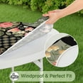 thumbnail image 5 of Pioneer Flower Floral Print Pattern Round Fitted Tablecloth with Elastic Edge,Dining Table Cover Waterproof,Outdoor Round Tablecloth for Camping,Dining,Indoor and Outdoor, 5 of 7