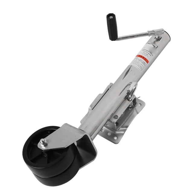 Cric de Remorque Robuste Capacité 1500lbs Double Roue Support Pivotant pour ATV RV