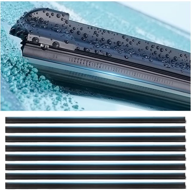 8PCS 32" Car Windshield Wiper Blades Strips,Rubber Wiper Blade Inserts,Universal Car Accessories Replacement Wiper Blade Refill for Most Cars Trucks SUVs