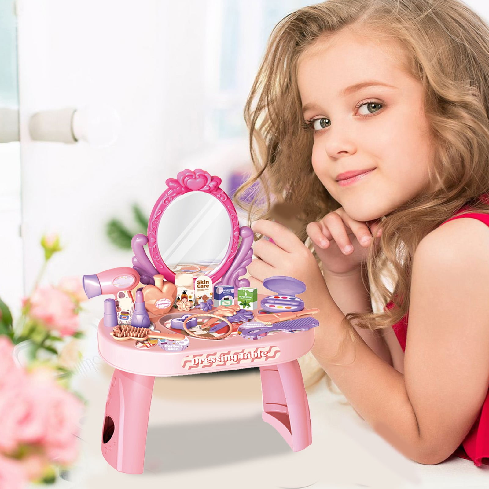 Iroinid Pretend Play Toys For Toddlers Dress Up educational Toys preschool Girl Toys Girl Makeup Set 4 Year Old Children s Game Makeup Set Toddler Ma