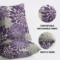 thumbnail image 5 of Purple Flower Pillow Covers 18X18 Inch Set of 2, Grey Gray Dahlia Floral Spring Summer Cream Decorative Throw Pillow Covers Outdoor Modern Farmhouse Cushion Case for Home Couch Sofa Bed Decor, 5 of 5