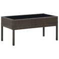 thumbnail image 1 of vidaXL Table de Jardin Marron 75x40x37 cm Rotin Synthétique, 1 of 4