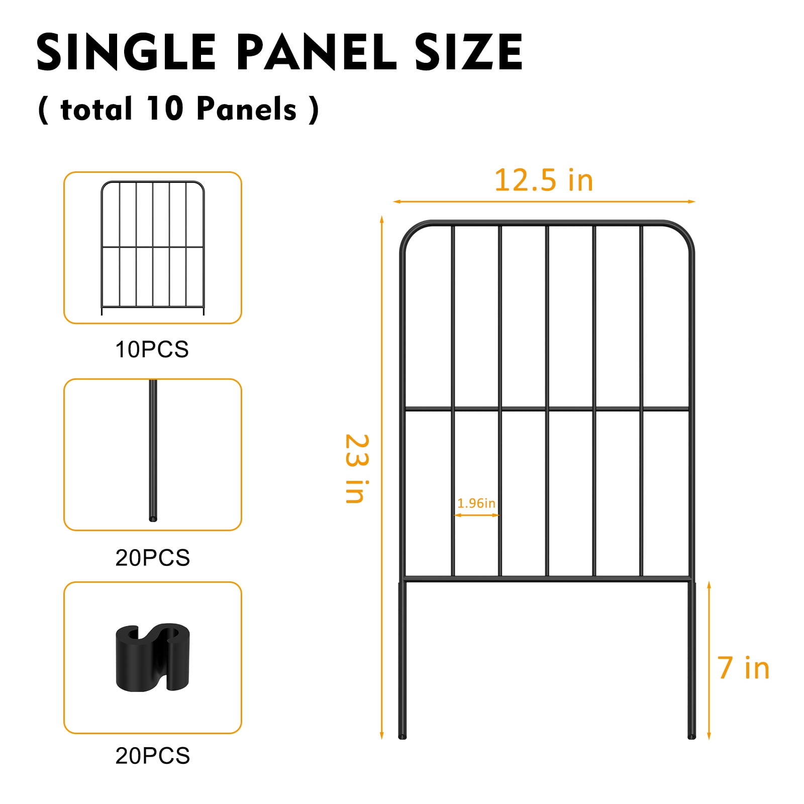 10Pcs Garden Decorative Fence Outdoor Lawn Landscape Panels Patio Decorative Pet Fence