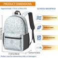 thumbnail image 3 of Pioneer Flower Floral Print Pattern 17" School Backpacks for Teens,Waterproof Oxford Fabric,S-Shape Padded Straps for School,Travel,Hiking,Camping, 3 of 5