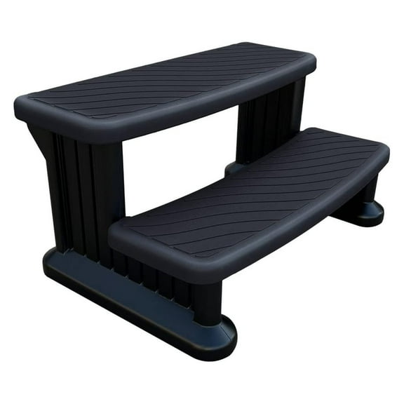 Drevy Universal Spa & Hot Tub Outdoor Steps No Slip Grip Support - Black