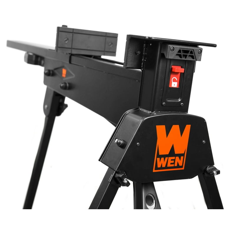 600 lbs. Capacity Portable Clamping Saw Horse Work Bench with Non-Marring Jaws 600 lbs. Capacity Portable Clamping Saw Horse Work Bench with Non-Marring Jaws
