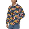thumbnail image 3 of Kdxio Burning Rugby Balls Print Men Hoodies Casual Hoodies for Men with Zip Pockets Full Zip Long Sleeve Sweatshirt Sports Hooded Jacket-Large, 3 of 5