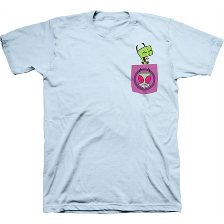 Mens Nickelodeon Invader Zim Shirt - Retro Nick Invader Zim tee - Classic Nick Graphic T-Shirt (Pool, XX-Large)