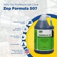thumbnail image 4 of Zep Formula 50 Heavy-Duty Alkaline Cleaner - 1 Gallon (Case of 4) 85924, 4 of 9