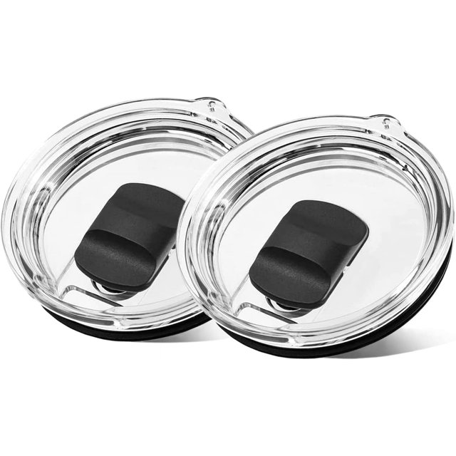 Paquete de 2 tapas magnéticas para vasos de 30 oz, tapas de repuesto para YETI Rambler, Ozark Trail, Old Style Rtic, tapas de vaso con interruptor deslizante magnético y tapa antiderrames (30 oz)