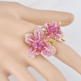 thumbnail image 4 of Moda mujer joyería cristal flor boda compromiso fiesta tamaño 6-9 Zulema  anillos de cristal para las mujeres, 4 of 8