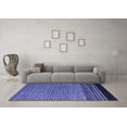 thumbnail image 3 of Ahgly Company Machine Washable Indoor Rectangle Abstract Blue Modern Area Rugs, 8' x 12', 3 of 4