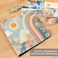 thumbnail image 4 of FORMRS 3 Ring Photo Album 4"x6" Self Adhesive Large Capacity PU Leather Cover, Beige Rainbow Clouds, 4 of 8
