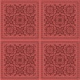 thumbnail image 1 of Ahgly Company Machine Washable Indoor Square Transitional Red Area Rugs, 4' Square, 1 of 7