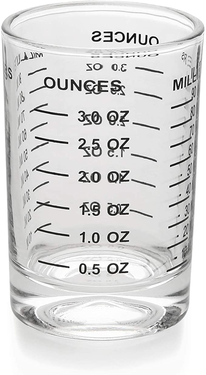 Shot Glass Measuring Cup 3 Ounce/90ML Liquid Heavy High Espresso Glass