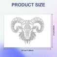 thumbnail image 2 of Rams Head Rhinestone Iron on Hotfix Transfer Decal Sheep Animal Pattern Clear Bling DIY Patch Clothing Repair Hot Fix Applique for T-Shirt Jacket Bag Jeans Craft Colorful DIY, 2 of 9