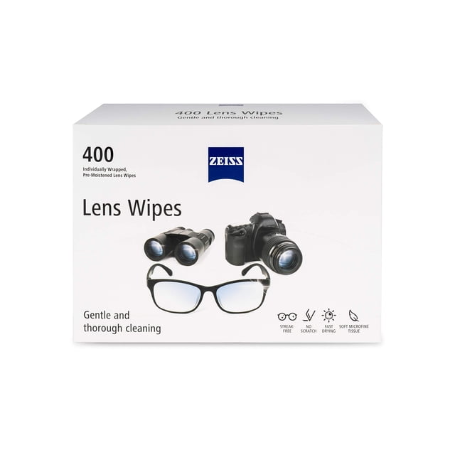 Toallitas limpiadoras de gafas ZEISS con alcohol, 400 unidades