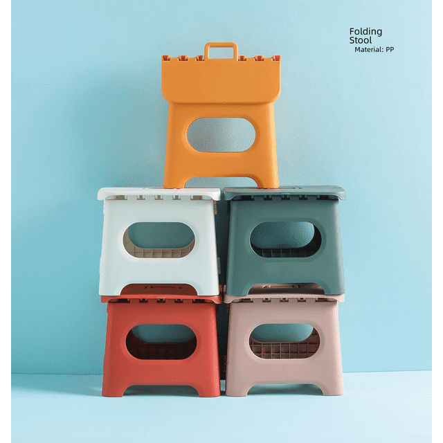 Taburete plegable de plástico para el hogar, taburete plegable portátil, taburete Mazar, banco pequeño portátil para exteriores