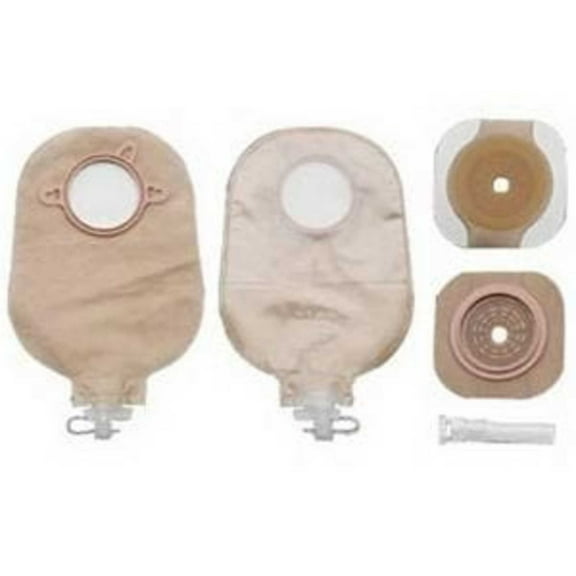 New Image Two-Piece Non-Sterile Urostomy Kit, 1-1/4" Stoma Opening, 1-3/4" Flange, Ultra Clear, Box of 5 Kits