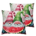 thumbnail image 2 of Nawypu Summer Watermelon Gnomes Pillow Covers, Cute Watercolor Fruit Throw Pillowcase Exotic Seasonal Decor, Rustic Farmhouse Sofa Bed Bedroom Home Decoration,Set of 2, 2 of 6