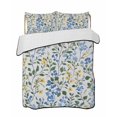 thumbnail image 2 of Quilts Twin Size, Blue Yellow Floral Spring Soft Comforter Bedding Set for Bed, Green Pastoral Summer Botanical Lightweight Quilted Bedspread with Pillow Cover(2 Pieces) for All Season, 68x86 Inch, 2 of 6