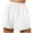 White, variant on Mlzmgr Womens Summer Shorts Casual Loose Elastic High Waist Pants Comfy Solid Color Sports Shorts
