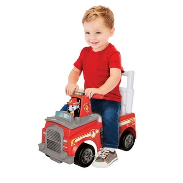 Paw Patrol Marshall Fire Truck Kids' Push Ride-On with Lights and Sounds for Ages 2 to 4 Ages