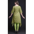 thumbnail image 4 of Bimba Green Leaves & Floral Printed Asymmetrical Kurti Tops For Women Indian Summer Dress Tunic XXX-Large, 4 of 6