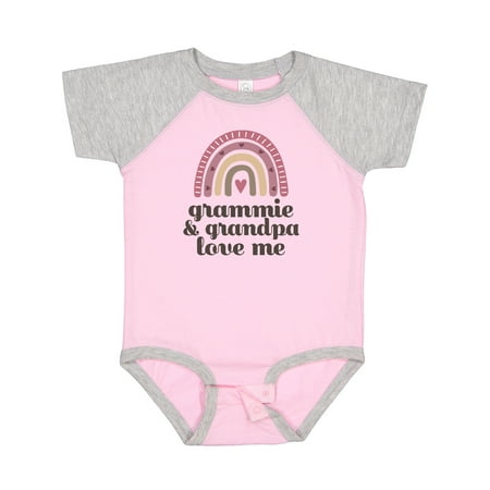 

Inktastic Grammie and Grandpa Love Me Rainbow Gift Baby Girl Bodysuit