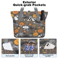 thumbnail image 2 of Tote Bag for Women - Autumn Halloween Scene Pattern Shoulder Bag - Large Utility Work Duffle Bag with Zipper Handbag for Travel, Work, Sprots, 2 of 5