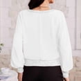 thumbnail image 3 of Women's Sequin Formal Long Sleeve Chiffon Shirt Blouse, 3 of 4