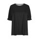 thumbnail image 3 of Fiudx Ofertas Del Día Blusa Superior de Camiseta Sólida Corta con Cuello Redondo de Talla Grande Informal para Mujer a La Moda, 3 of 4